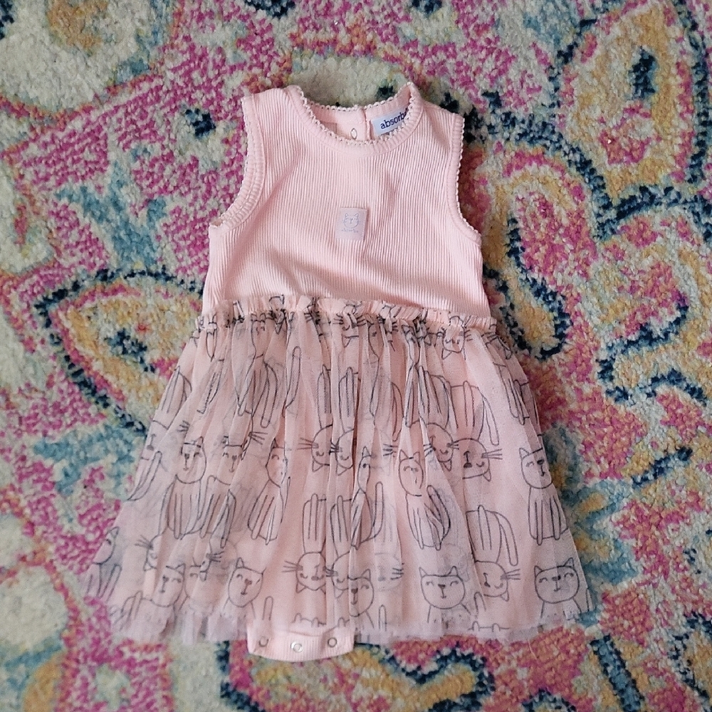 Absorba Pink Ruffled Tiered Sundress Sleeveless